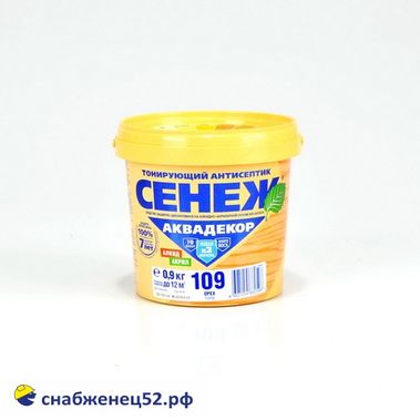 СЕНЕЖ Аквадекор Х2-109 (орех) - 0,9 кг.